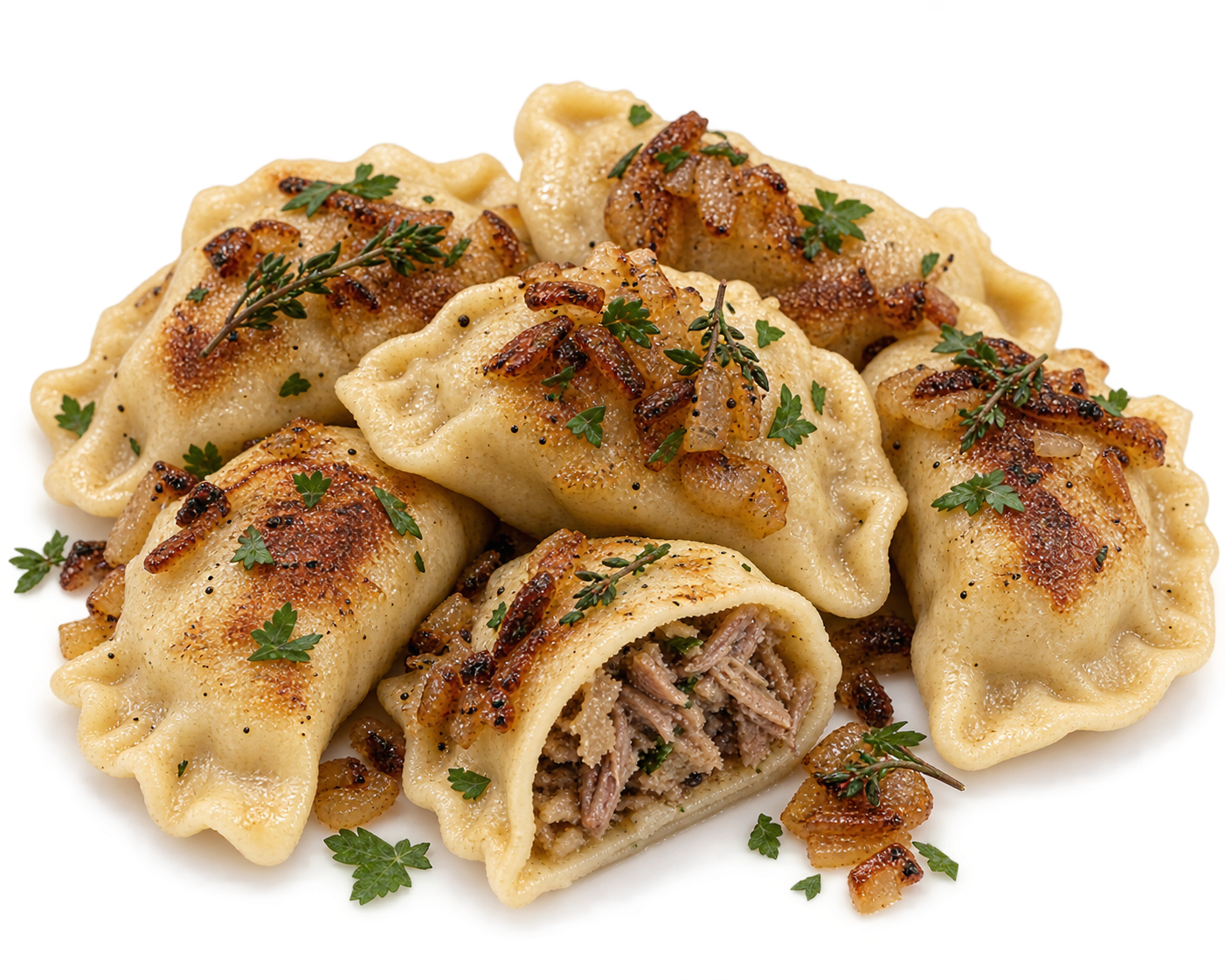 roasted duck & herb pierogi roasted duck & herb pierogi