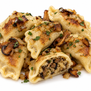wild mushroom & sauerkraut pierogi